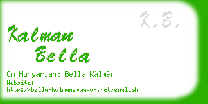 kalman bella business card