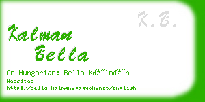 kalman bella business card
